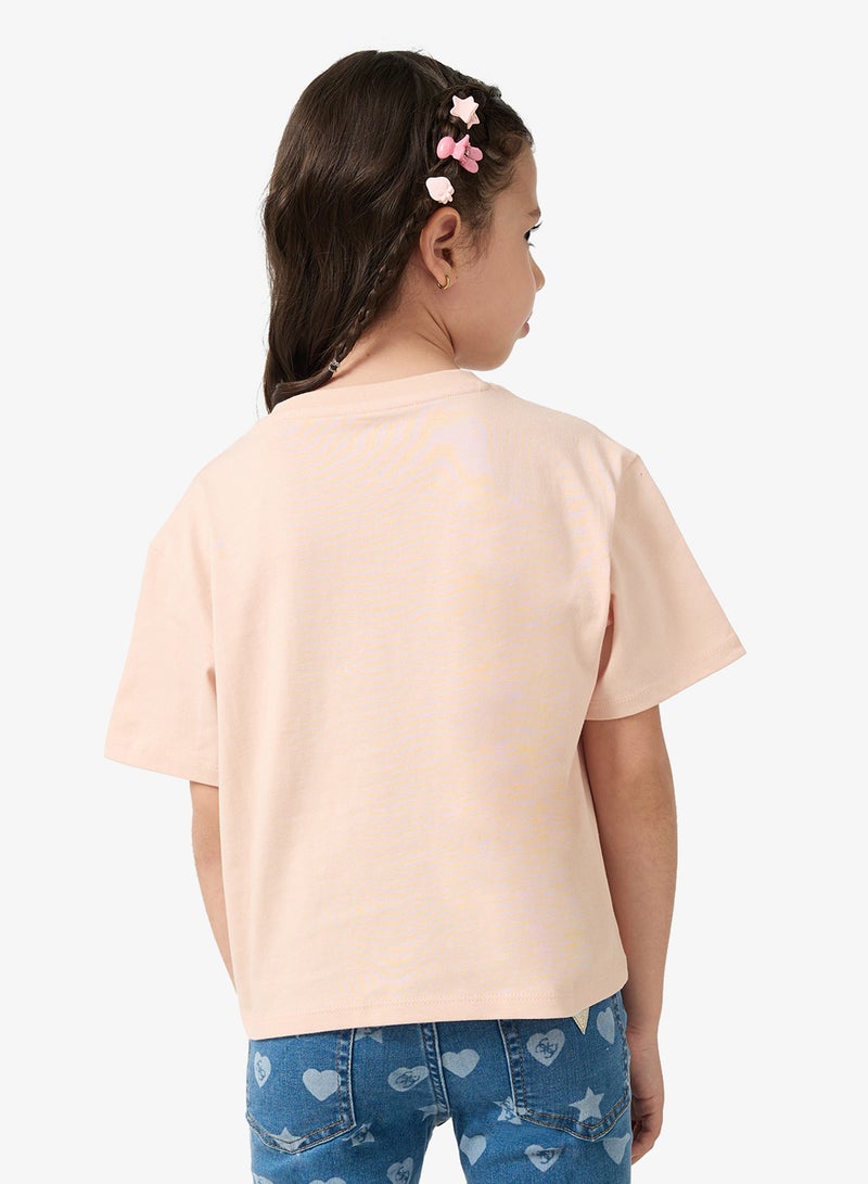 GUESS Kids Slogan Crew neck T-Shirt - Image 2